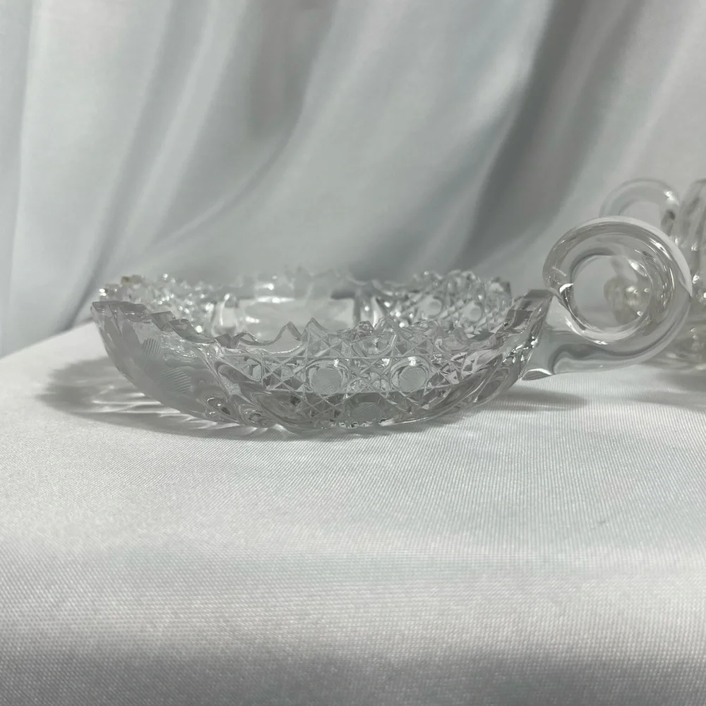 Antique American Brilliant Period Cut
Crystal Glass Sugar & Creamer Set
W/Dish - Picture 10 of 14